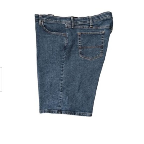 Wrangler Authentics Jean Shorts Mens Size 42 Blue Stretch Denim Cotton Spandex - Picture 2 of 6